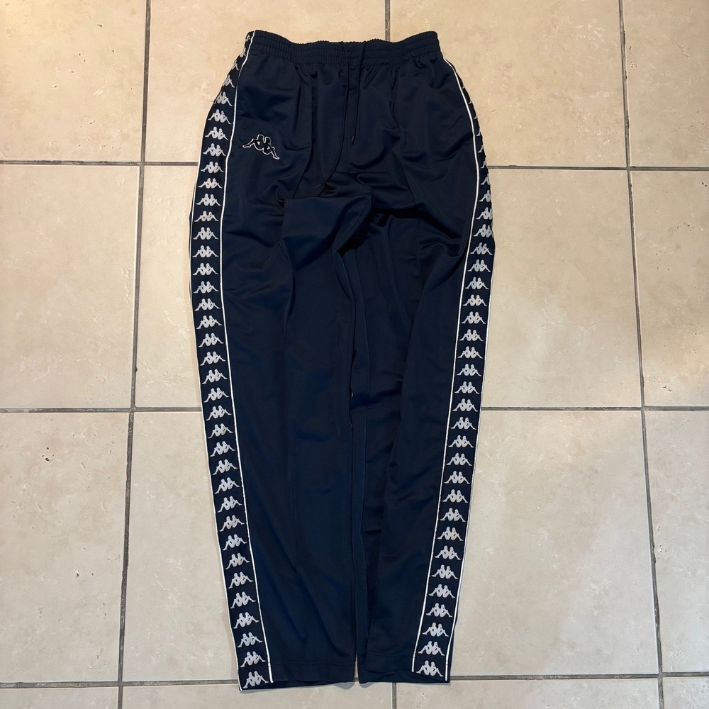 Kappa Banda Astoria Track Pants Navy Blue Logo Tape Mens XXL Tracksuit Bottoms